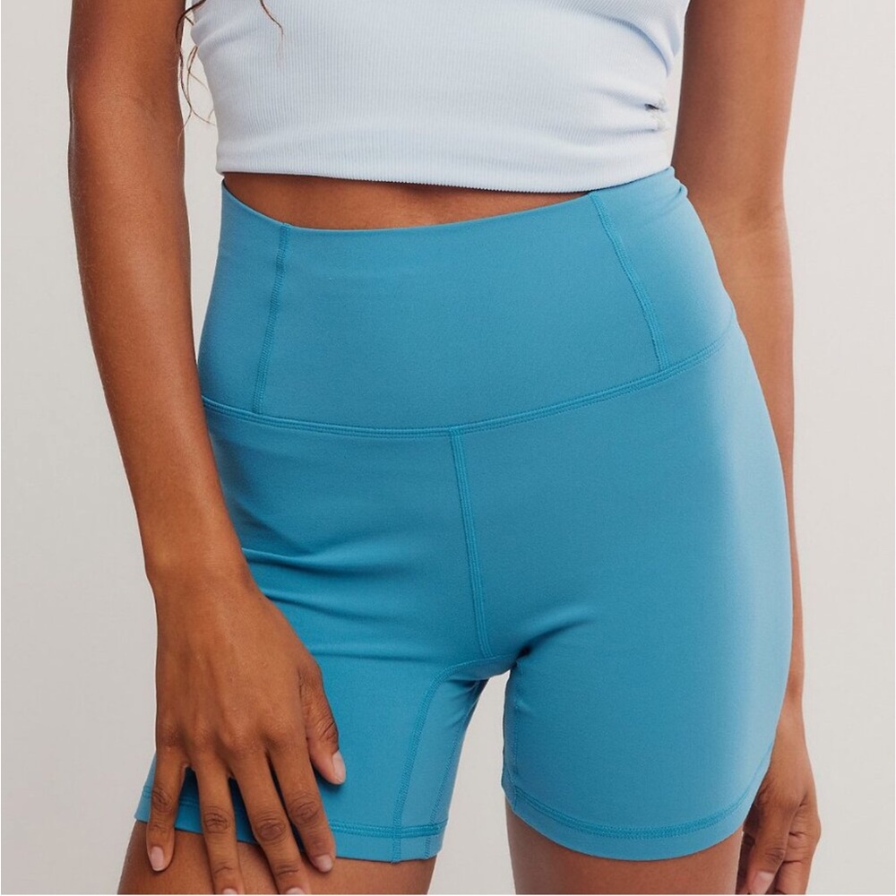 FP Movement by Free People Teal High-Rise Bike Shorts